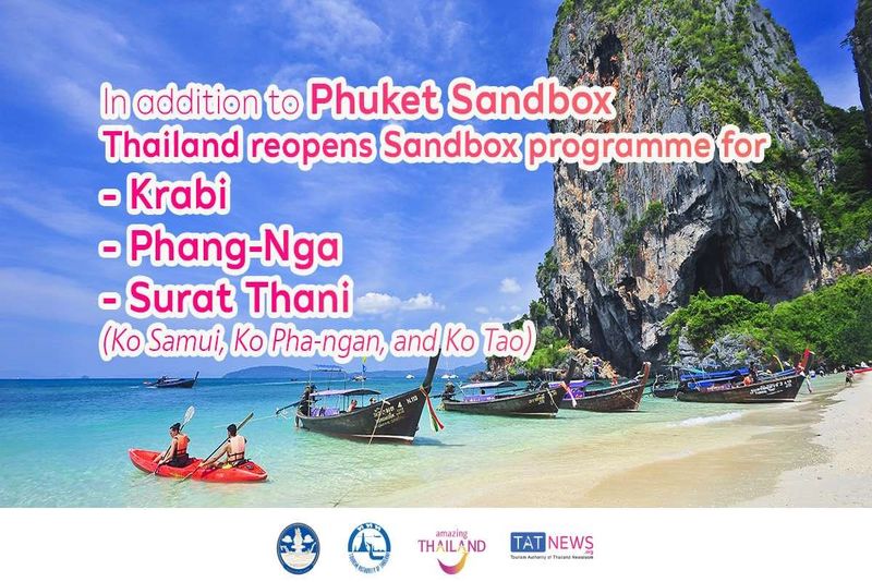 泰國自 2022 年 1 月 11 日起重新開放 3 個沙盒目的地